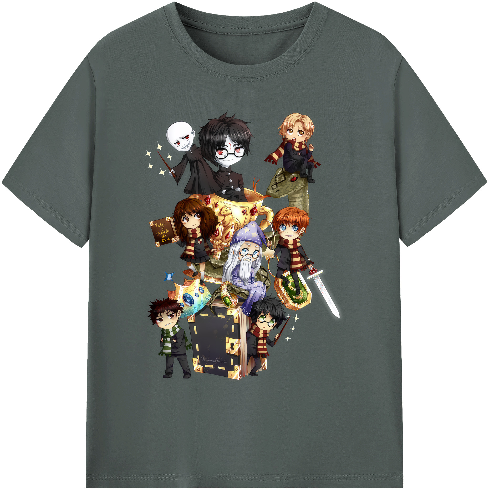 （画像用） Harry Potter ハリー・ポッターシリーズ 綿100％ メンズ半袖Tシャツ｜肌触りやわらか＆通気性